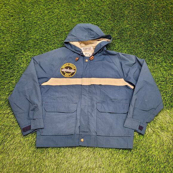 Vintage Woolrich US Navy Utility Jacket Large 24x24 Military Hooded Field Coat - Picture 1 of 16